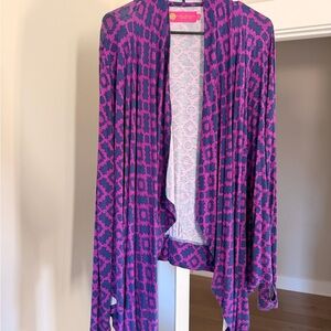 Macbeth Collection by Margaret Josephs Purple and Pink Cardigan